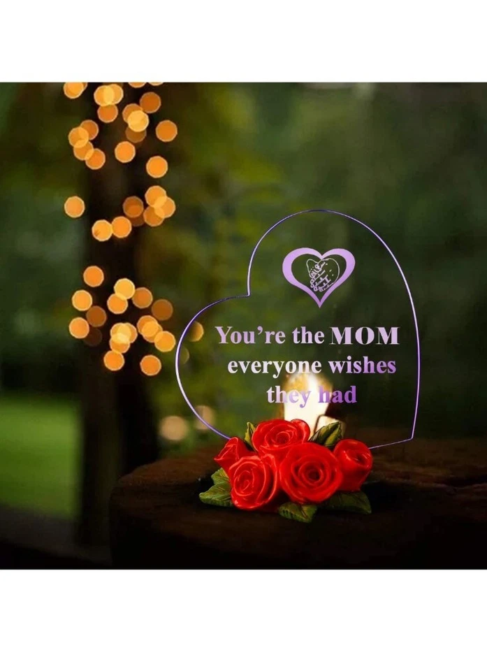 Сентиментальный 💥 ОТЛИЧНЫЙ ПОДАРОК День Матери Разноцветный Светодиодный Украшение для Торта - Изображение 4 из 4