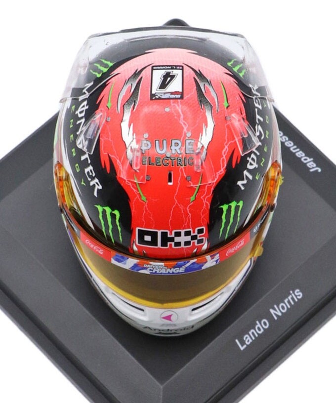 Casque miniature Lando Norris 2024 à l'échelle 1:5 - McLaren F1 | Fuel
