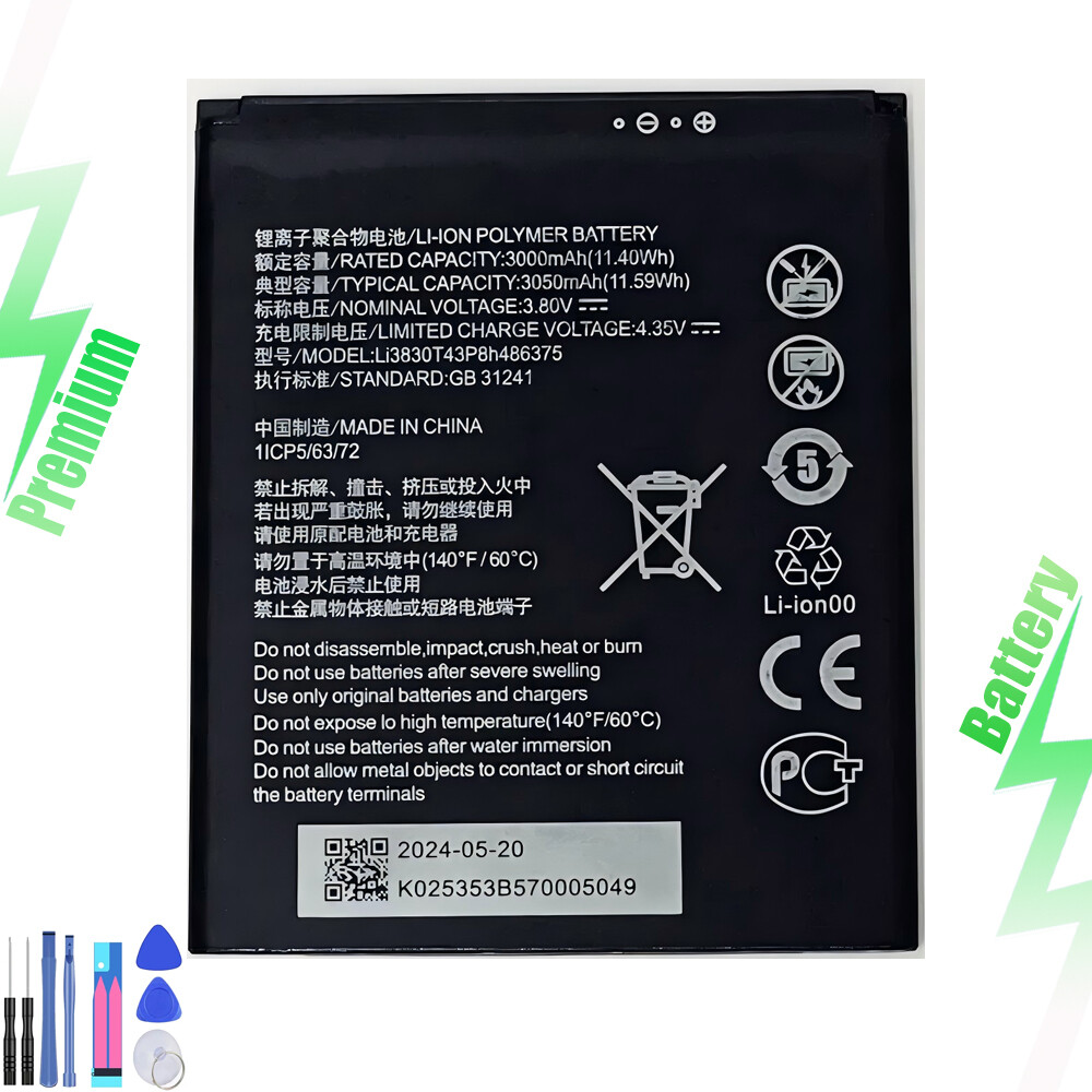 New Li3830T43P8h486375 3050mAh Battery for ZTE Blade A31 Mobile