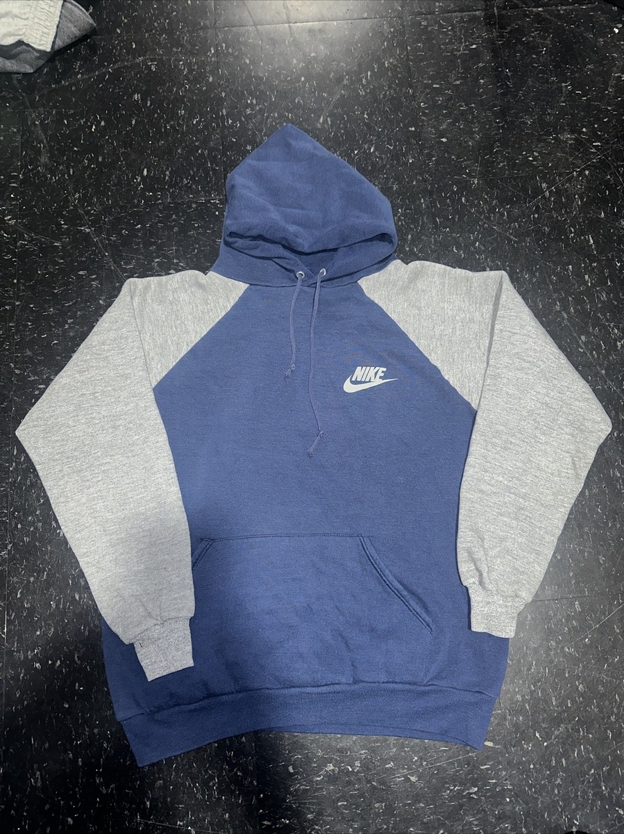 Vintage 70's Nike XL Hoodie Gray Blue w Orange Tag Swoosh Vintage 70's Nike XL Hoodie Gray Blue w Orange Tag Swoosh