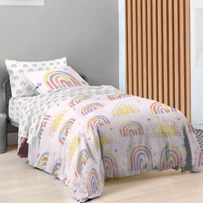 Saturday Park Doodle Rainbow Full Bed Set - 7 Piece 100 Organic Cotton Beddi...