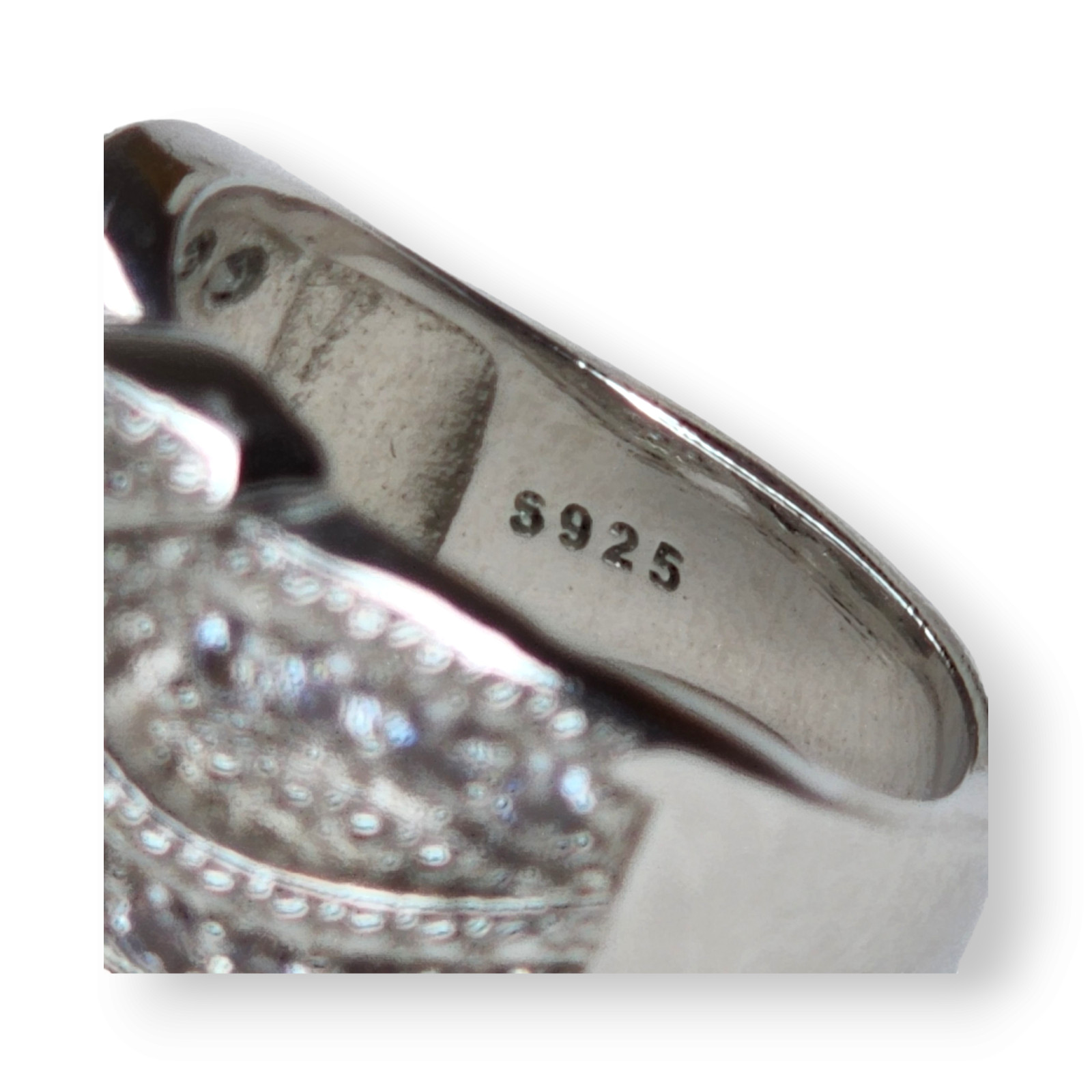 Sterling Silver 925 Large Statement Cocktail Ring… - image 8