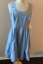 Calvin Klein Blue Grommet Sheath Dress Sz 12