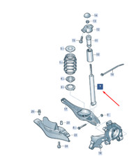 New SKODA SUPERB MK3 Rear Shock Absorber 3Q0513049FR NO IMPORT DUTIES TO 🇺🇸