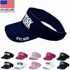 Mens Visor Sun Hat Golf Tennis Polo Beach Adjustable New York Summer Sports Cap