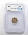 1916 Mercury Dime MS65 FB ICG *0295