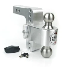 Weigh Safe LTB6-2 180° Adjustable 6" Drop Hitch Ball Mount w/2" Shaft & Key Lock