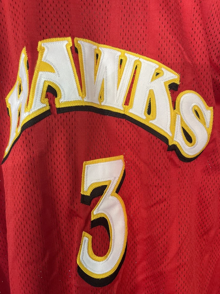 Camiseta cosida vintage de los Atlanta Hawks #3 Abdur-Rahim talla 58 - nueva sin etiquetas Foto 2 de 4