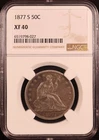 1877-S Seated Liberty Half Dollar - NGC XF40 - Attractive Choice Original! PQ+