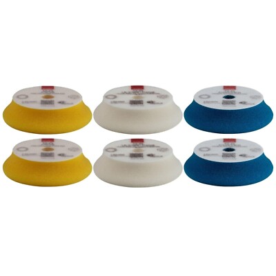 Rupes D-A Series 4'' Foam Polishing Pads Kit - 2 Fine; 2 Ultra-Fine; 2 Coarse