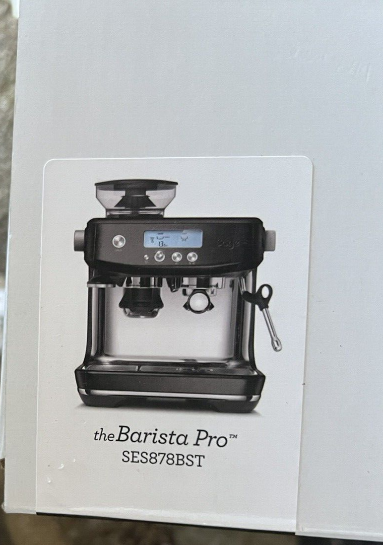 Sage Barista Pro Bean to Cup Coffee Machine in Black Stainless Steel