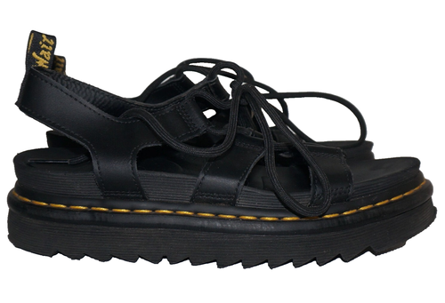 Women's Dr. Martens Black Leather NARTILLA Sandals EUR 39 US 8 - Picture 4 of 11