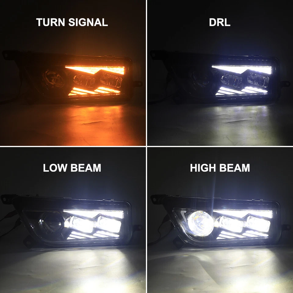 For Polaris 2014-2021 RZR 1000 XP & Turbo RZR 900 S ATV LED Headlights DRL Turn - Image 4 of 4