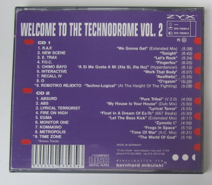 Welcome To The Technodrome Vol. 2 - 2 x CD USED - ZYX Records | eBay