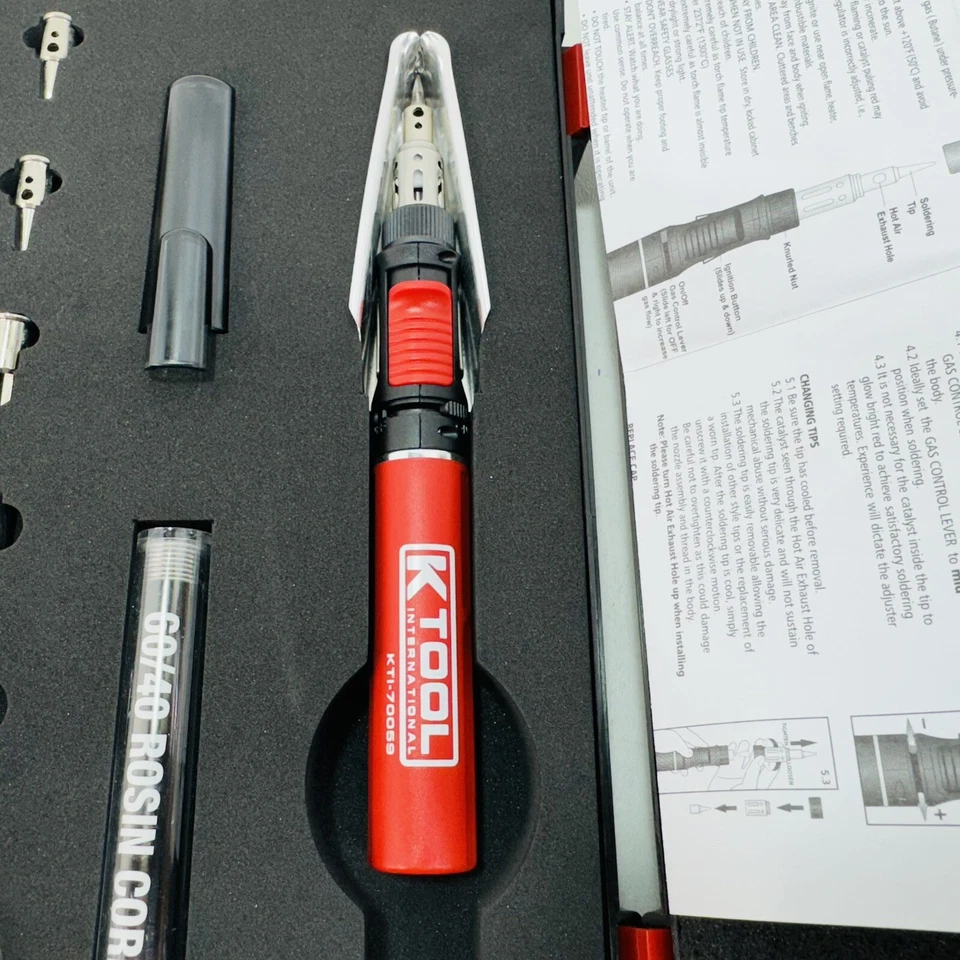 K TOOL INTERNATIONAL KTI-70059 Multi-Function Butane Solder Kit, 25-80 Watt - Image 3 of 4