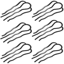 6 Pieces Metal Hair Forks and 4 Prong U-Shape Sticks - Side Combs, Teeth Pins...