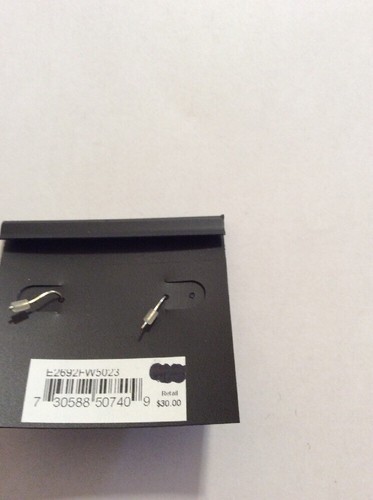 $30 ABS ALLEN Schwartz Tono Plata Pavé Negro 1.25" Pendientes Colgantes B31 - Imagen 6 de 6