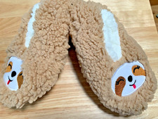 NWT Plush SLIPPER SOCKS Puppy Shoe Sz 8-13 Unisex Kids Skid Resist Bottom