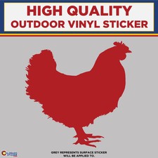 Chicken Standing, High Quality Die Cut Vinyl Stickers