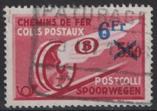 BELGIUM:1938 SC#Q210 Used Winged Wheel PARCEL POST AND RAILWAY STAMP  AA