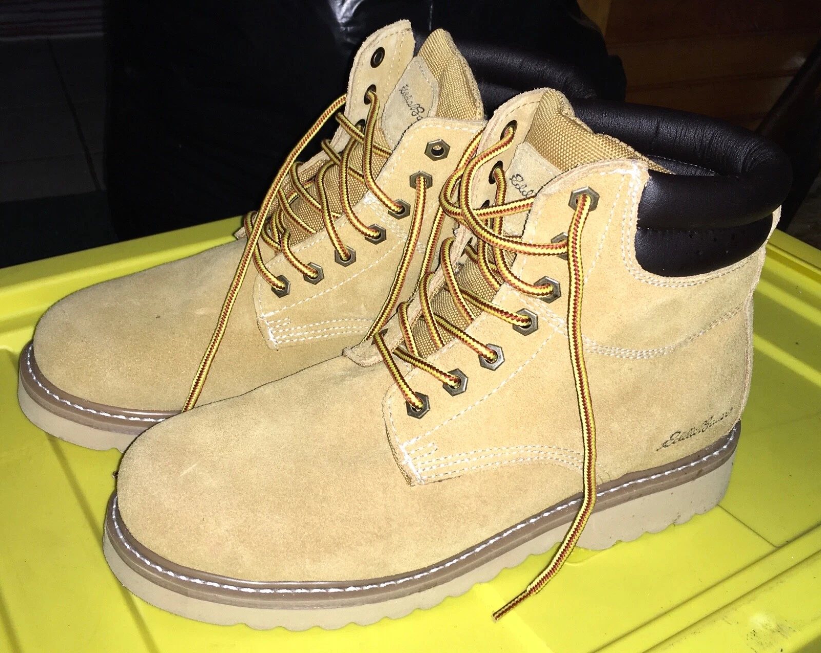 Eddie Bauer Tan Leather Uppers Men's Work/ Hiking Boots Size 13 NEW