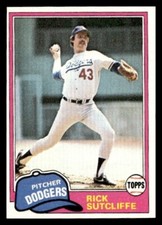 1981 Topps #191 Rick Sutcliffe Los Angeles Dodgers Baseball card