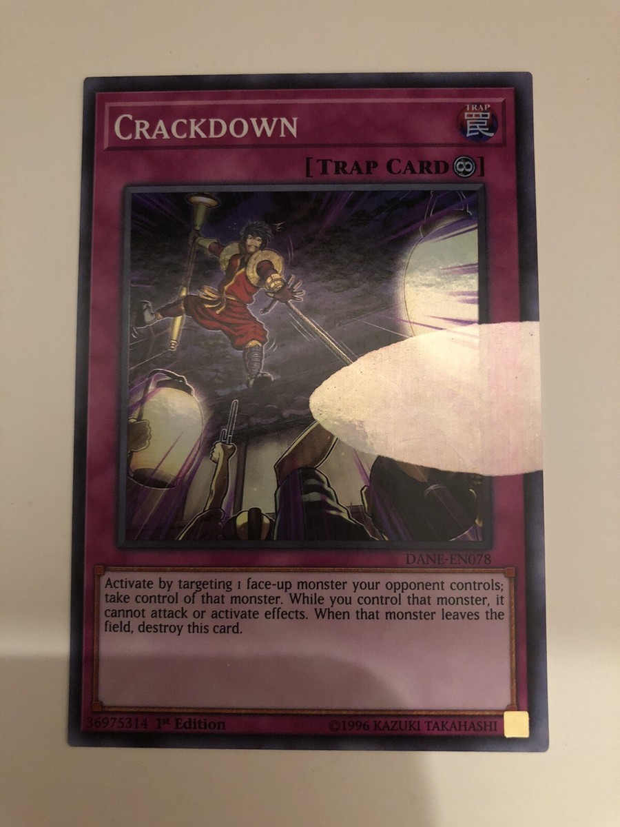 crackdown yugioh card We'll be seeing these A LOT in this meta : r/DuelLinks it cannot attack or activate its effects Yugioh Crackdown DANE-en078 1st Edition