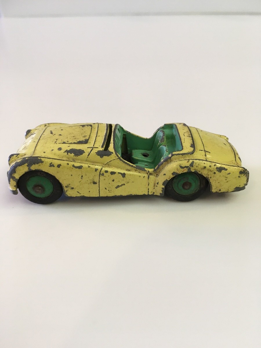 Dinky Toys Triumph TR2 No. 111G 1956 Yellow Made in United Kingdom