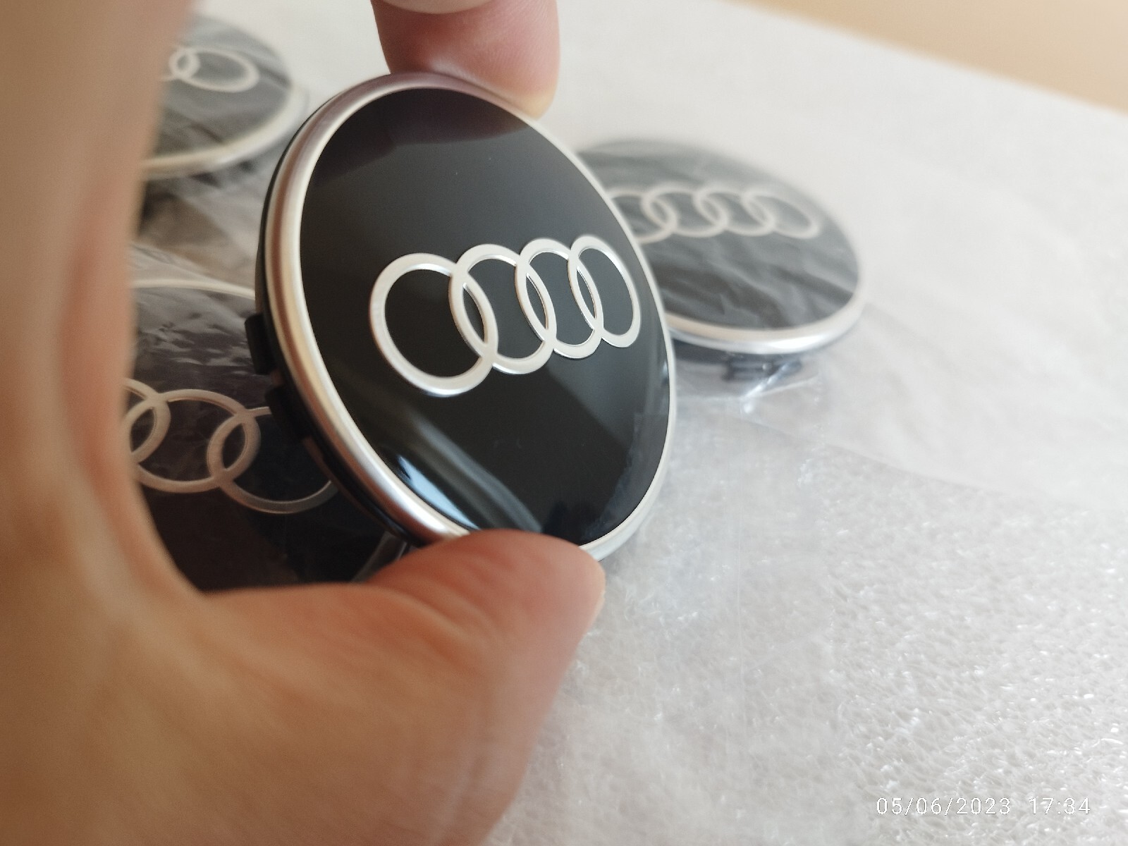 Cache De Roue 4x Centre De Roue Audi 61mm Cache Moyeu Jantes Alu 81A601170A Cabochon ...
