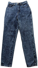 VTG STEFANO INTERNATIONAL Women Size 8 Acid Wash Straight Leg Denim Jeans