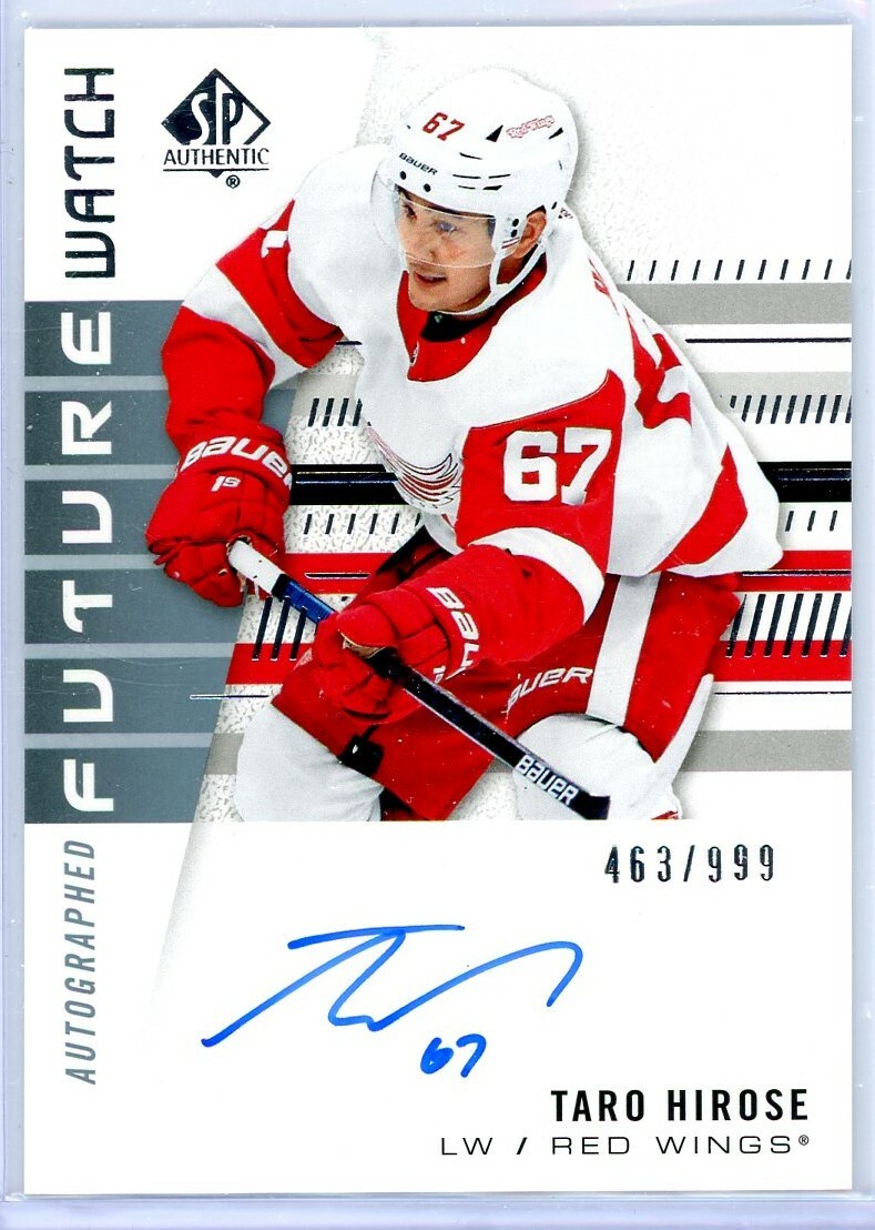 2019-20 SP Authentic FUTURE WATCH #152 Taro Hirose RC AUTO /999 - RED WINGS