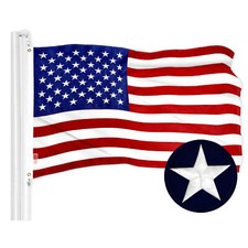 American Flag US USA 12"x18" Small Embroidered Stars, Sewn Stripes by G128