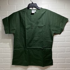 NEW - Lot of 5 Green Scrubs Outfits - Top Pants - Forest Green - Medium