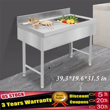 Freestanding Stainless Steel Sink Commercial Restaurant Sink Outdoor Sink