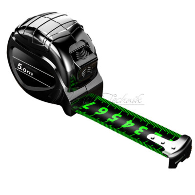 Fluorescent Steel Tape Measure Precision Measuring Tape 10/7.5/5m Self-locking