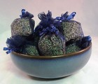 Set of 10 Lavender Sachets made with Navy Organza Bags