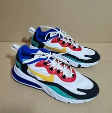 2019 Nike Air 270 React Mens Shoes 8.5 Yellow Red Green Blue Sneakers A04971-002