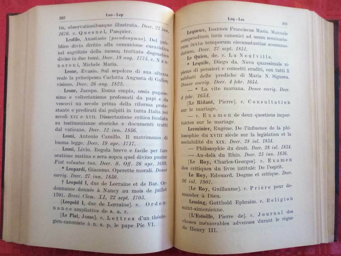 INDICE DEI LIBRI PROIBITI - Index librorum prohibitorum - 1929 (PIO XI