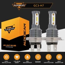 AUXBEAM H7 LED Headlight Hi/Lo Fog Bulb Conversion Kit 6000K White High Low Beam