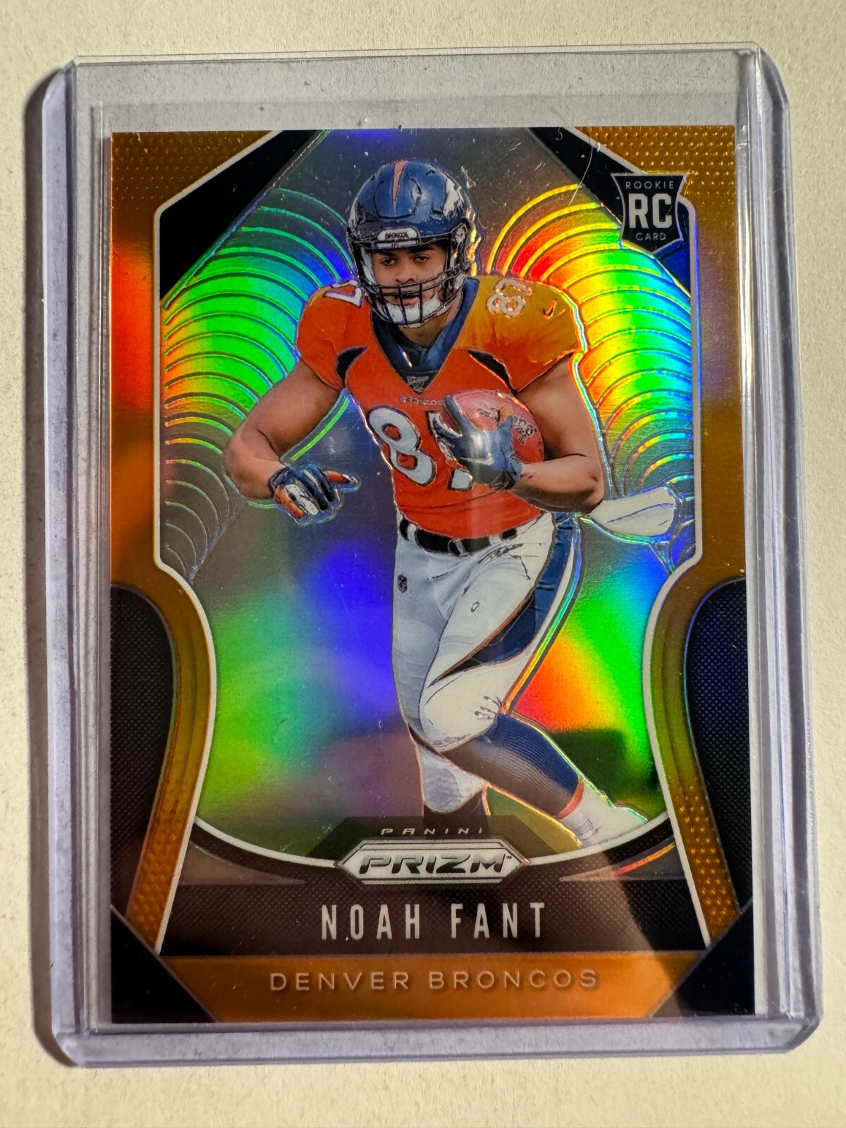 K182,382 - 2019 Panini Prizm Prizms Orange #365 Noah Fant #/249