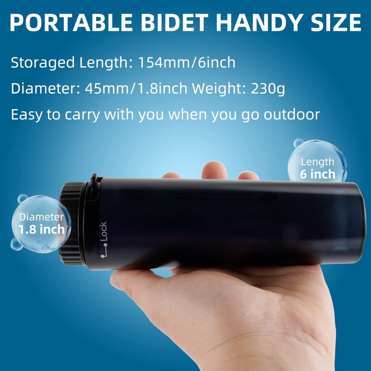 Hibbent Portable Bidet Sprayer & Travel Bidet with HandHeld Bidet