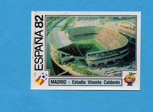 SPAGNA 82 ESPANA- PANINI -Figurina n.12- MADRID ESTADIO V.CALDERON -Recuperata
