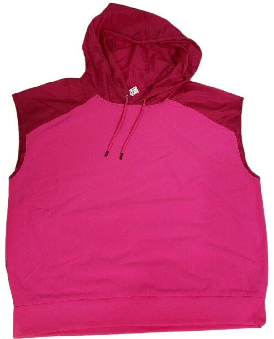 Avia Women's Short Sleeve Pink Pullover Hoodie Active Wear Size 3XL(22) New