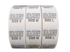 100 Pcs x Made in UK 100% Cotton Labels with size  S,M,L , XXL SEW IN 