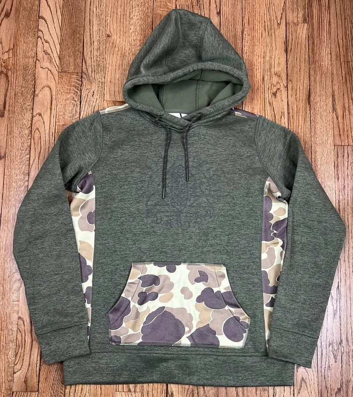 burton camo hooded long sleeve pullover hoodie