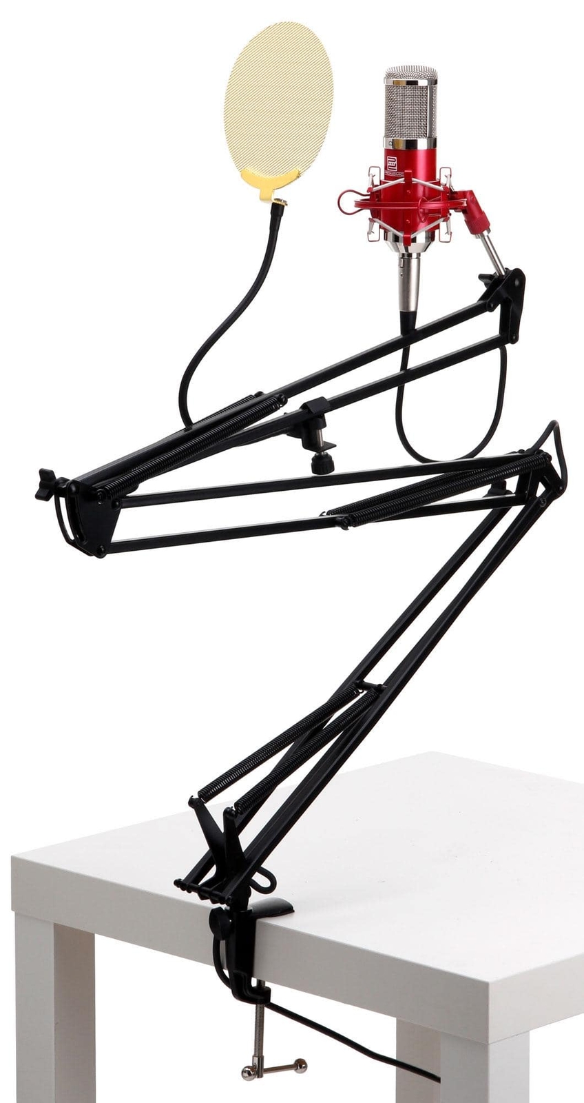 Großmembran Kondensator Mikrofon Podcast Set Popschutz Gold