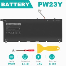 PW23Y Battery for Dell XPS 13 9360 Series XPS 2017 Series TP1GT 0TP1GT RNP72 60W