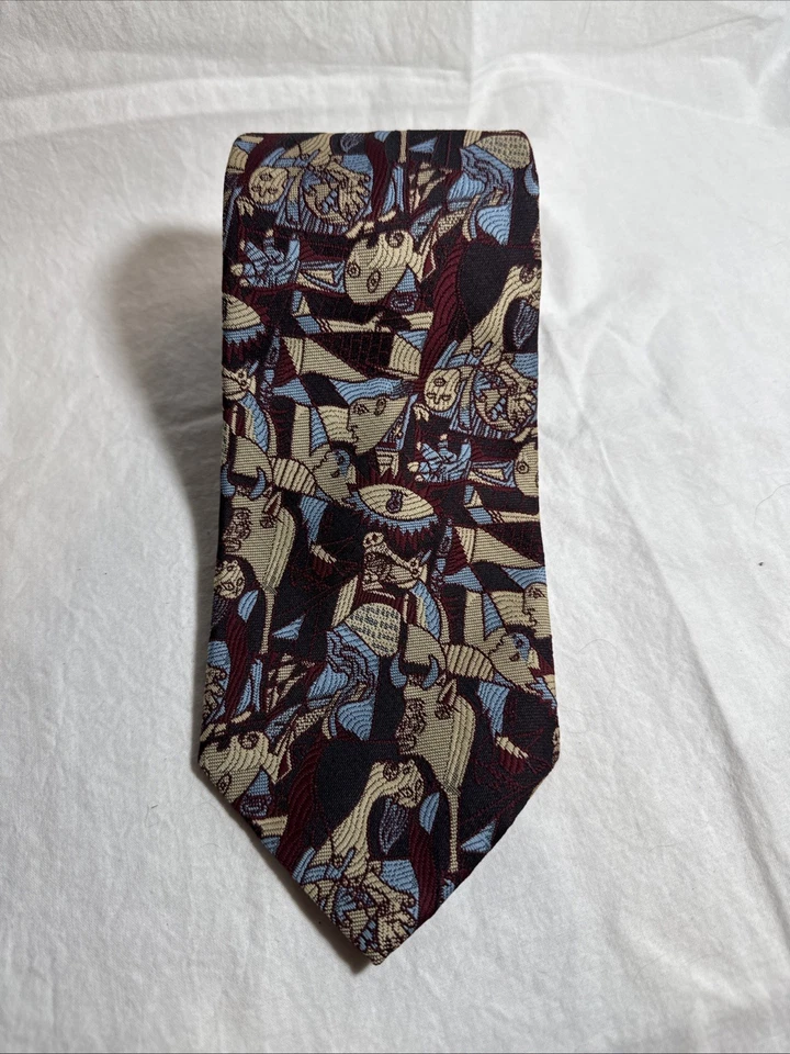 Corbata de cuello Picasso de nailon pintura rostros vintage retro colección museo años 60 70 Foto 2 de 4