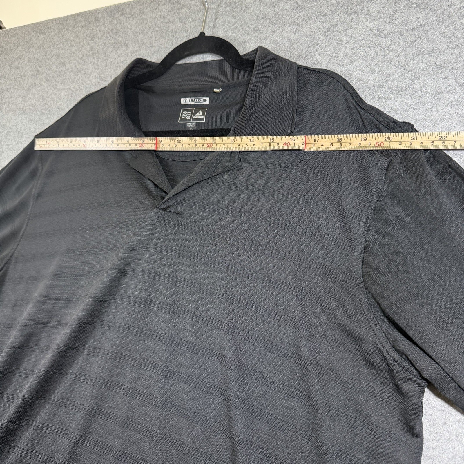 Adidas ClimaCool Polo Shirt Men XL Black Long Sleeve Stretch Golf Wicking VTG 07 thumbnail 10