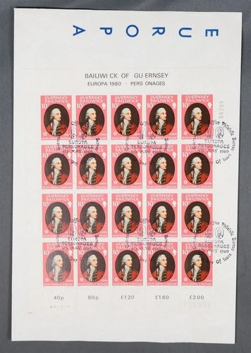 MayfairStamps Guernsey FDC 1980 Major General Le Marchant Europa Souvenir Sheet